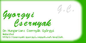 gyorgyi csernyak business card