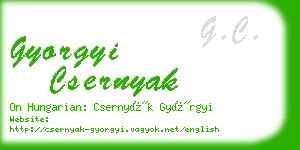 gyorgyi csernyak business card